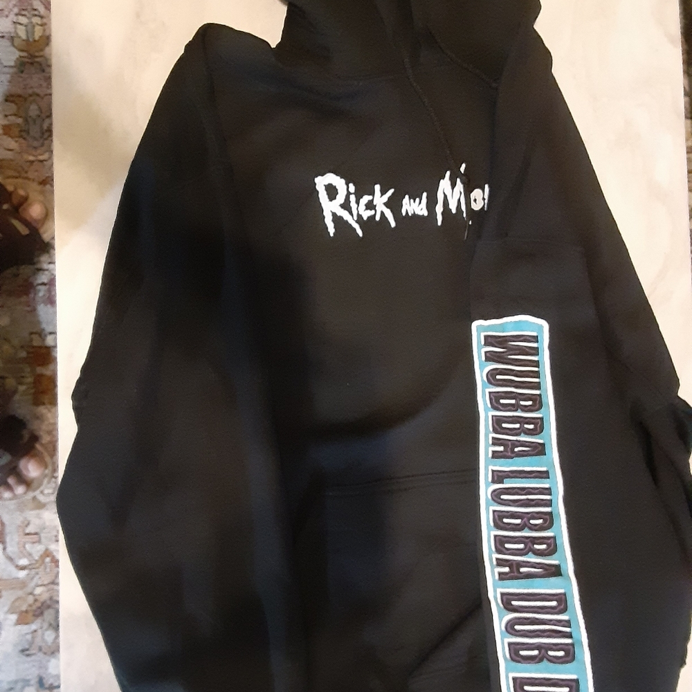 A Rick and Morty hoodie.